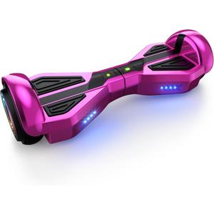 Starship Hoverboard with Bluetooth Speaker, Chrome Color Self Balancing Scooters with Science Fiction Design and 6.5 inch LED Wheels (Chrome Pink)