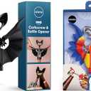 OTOTO Vino Spooky Bat 1 Wine & Beer Opener + Pinot Wine Bottle Opener for Wine Lovers (Bundle of 1)
