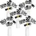 5 x 24Pcs Black 2026 Graduation Table Centerpieces Sticks, 2026 Graduation Party Centerpieces for Tables 2026 Black 2026 Graduation Table Centerpieces Decorations
