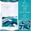 Bencailor 6 Pcs Teal Kitchen Towels Turquoise Dish Hand Towels Farmhouse Absorbent Tea Washcloth for Winter Spring Bathroom Kitchen Decor Gifts 24 x 16''