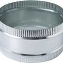 8 Inch Round Galvanized Steel Duct Connector - Metal Ventilation Pipe Coupler - Dryer Vent Hose Extension - HVAC Ducting Coupling for Straight Connection