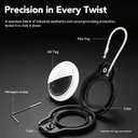for AirTag Holder Keychain,Air Tags-4 Pack for Apple,Air Tag Holder Case Airtags 1st/2nd Gen,Wire Cable Lock Key Chain Ring Air Tagholder Accessories for Luggage,Dog,Cat,Kids,Keys,Car Automovie