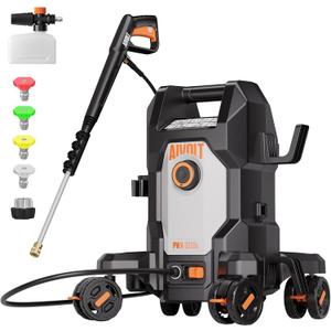 AIVOLT Electric Pressure Washer, Anti-Tipping 4-Wheel Power Washer
Deep Cleaning Power, 5-Nozzle Set, 25FT Hose, Foam Cannon & Spray Gun, UL & CSA Certified for Cars, Patios & Fences
