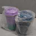 Volhoply 12 oz Double Wall Insulated Vacuum Travel Coffee Mugs with Flip Lid Bulk 2 Pack,Reusable Stainless Steel Leak Proof Coffee Cup,Portable Cafe Thermal Tumbler for Hot & Cold Drinks(Mix,2 Set)