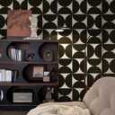 Dimoon 236"x17.3"Geometric Peel and Stick Wallpaper Brown and Beige Wallpaper Square Contact Paper Thicken Waterproof Vintage Self Adhesive Removable Wall Covering Shelf Liner Decal Vinyl Roll 