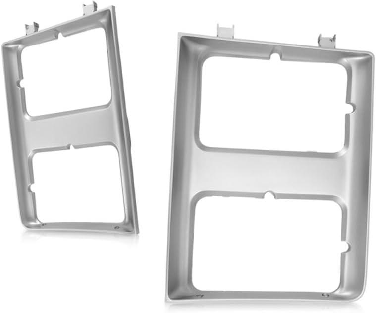 For Chevy C10 / C20 Headlight Door 1985 1986 Driver and Passenger Side Pair/Set | w/Dual Headlamps | Silver | GM2512126 + GM2513126 | 15598727 + 15598728