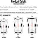 Soccer Shin Guards and Socks for Kids Youth Lightweight Protective Defender Gear for 4-18 Years Old Toddler Children Boys Girls Soccer Equipment (Medium, White2)