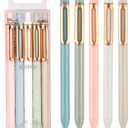 Gel Pens, 5 Pcs 0.5mm Retractable Quick Dry Black Ink Fine Point Rolling Ball Gel Pen, Smooth Writing No Bleed for Journaling Note Taking, Home School Office Supplies