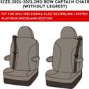 EKR Sienna Seat Covers for 2021-2026 Toyota Sienna XLE,XSE,Limited,Platinum,7 Seats,2nd Row Captain Chairs W/NO Legrest,Waterproof Seat Covers Full Set for Cars -Leather(Black)