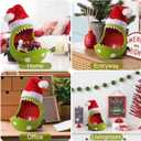 Santa Hat Plant Candy Bowl Large Christmas Decor with Festive Red Hat Key Holder Candy Dish for Holiday Gifting (Santa Hat, Midium) (Medium)