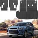 Custom for 2024 2025 2026 Toyota Grand Highlander Cargo Mats Trunk Liner with 2nd 3rd Rear Seat Backrest Mat All Weather TPE Protection Mat Accessories (for 2024-2026 Toyota Grand Highlander)