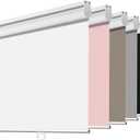 Joydeco White Cordless Roller Shades, Spring Roller Blackout Window Blinds with UV Protection, Room Darkening Window Shades and Door Blinds for Home and Office (28" W x 75" H, White)