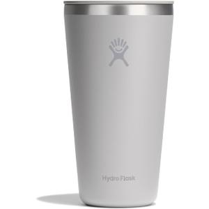 Hydro Flask All Around Tumbler Press-in Lid, Insulated Travel Mug, Stainless Steel Coffee Cup 28 Oz Birch Gray