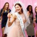 3 Pcs Bachelorette Party Decorations Fresh off the Market Sash Silver Bridal Crown with White Veil for Women Bachelorette Party Bridal Shower Supplies Gifts Wedding Accessories