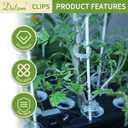 Dalzom 300Pcs Tomato Clips, Plastic Trellis Clips Plant Support Clips, Plant Clips for Support, Grape Vine, Tomato Vine, Vegetables Plants, Garden Clips to Grow Upright Makes Plants Healthier