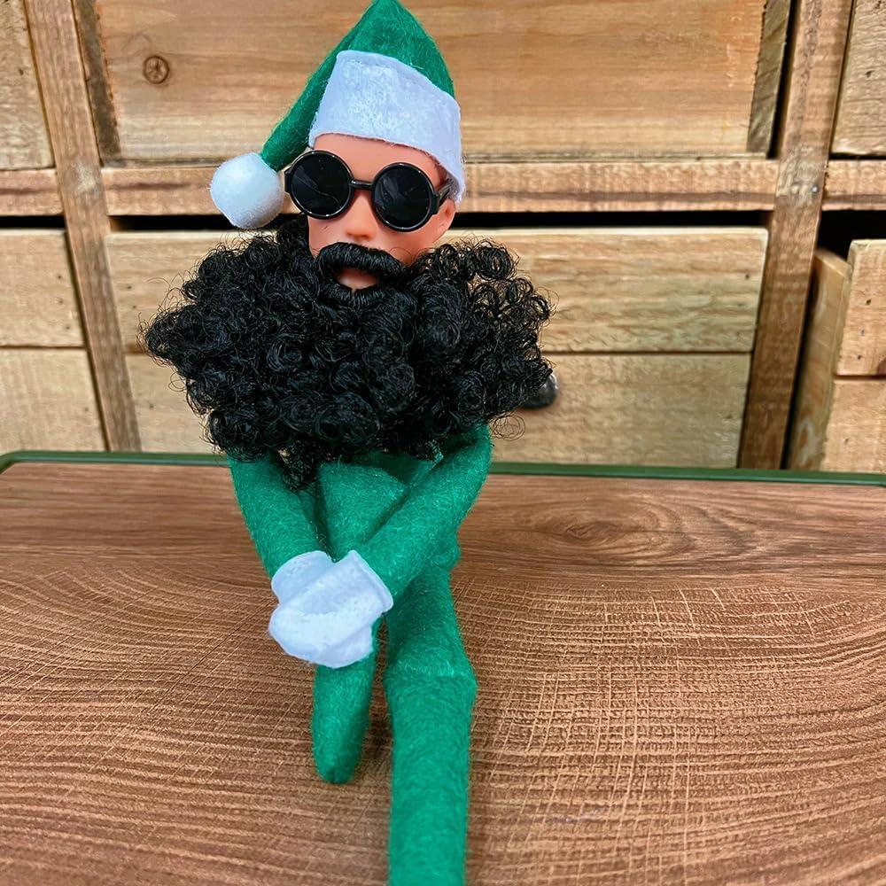 2 x Christmas Elf Plush Doll, Handmade Christmas Elf Plush Hip Hop Doll Decoration, Suitable for Family Holiday Decorations(1PCS)