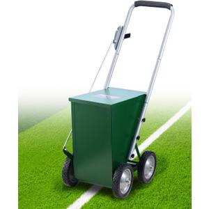 VEVOR 50 lbs Dry Line Chalker with Heavy-Duty Metal Wheels, Adjustable 2 or 4 Inch Dry Line Marker Machine for Baseball & Softball, Wheeled with Rubber Handle, Large Powder Capacity, Green