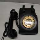 TelPal Antique Phones Corded Landline Telephone Vintage Classic Rotary Dial Home Phone of 1930s Old Fashion Business Phones Home Office Decor Landlines (8008-Black)