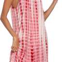 AVIIER Womens Nightgown Soft Cotton Sleeveless Sleep Shirts Wide Strap Nightshirts Full Slip Sleepwear (M)