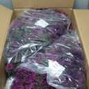 BLOSMON Purple Artificial Outdoor Plants, Faux Cedar Topiary Tree, Set of 2