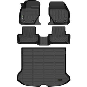 HAFIDI Floor Mats & Cargo Liner Set Fit for 2010-2017 Volvo XC60 All Weather Protection TPE Anti-Slip Automotive Full Set Floor Liners Custom Accessories - Black
