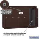 Salsbury Industries 3505ZSU Surface Mounted Vertical Mailbox with USPS Access and 5 Doors, Bronze