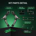 AUQDD 10Pc Front End Suspension Kit Fit For 2005-2007 2008-2010 Sc-ion tC, 2 Lower Control Arm w/Ball Joint 2 Sway Bar Link 4 Outer & Inner Tie Rod End (# K623914 MS86127 K80230 EV800096 ES3654)