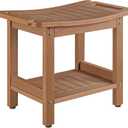 Heavy Duty Shower Stools, Shower Benches for Inside Shower to sit on,Poly Lumber Plastic Shower Bench Waterproof, Sturdy Wide Shower Stools for 500 LB (Brown)