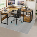 Office Chair Mat for Hardwood Floor: Desk Computer Gaming Heavy Duty Rugs for Rolling Chairs - 36"x48" Large Anti-Slip PVC Mats Tile Hard Wood Floors Protectors, Not Recommended for Carpet (Black)