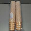 120pcs 9oz Fall Plaid Paper Drinking Cups, Orange Disposable Thanksgiving Gingham Paper Cups Checkered Cups for Harvest Thanksgiving Party