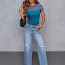 FEMLE Women's Sexy Mesh Sheer Top Crew Neck Slim Fit Y2K Shirt (S)