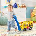 Fisher-Price Little People Toddler Learning Toy, Big Yellow Bus Musical Pull-Along Vehicle & 4 Figures for Pretend Play, Kids Ages 1+ Years, One Size
