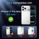 3 in 1 for iPhone 17 Pro Max Case [Compatible with MagSafe] [Invisible Kickstand] [HD Screen Protector] [Camera Lens Protector], Protective Magnetic Phone Cover for iPhone 17 Promax (Black)