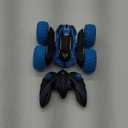 KKONES Remote Control Car, 2.4GHz Double Sided 360 Flips Rotating Electric Race RC Stunt Car, LED Wheel & Headlight High Speed Off Road Cars Toy Gift for 3 4 5 6 7 8-12 Year Old Boy Toys (Blue)