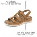 UBFEN Womens Comfortable Walking Sandals with Arch Support | Orthopedic Open Toe Strappy Sandals, 4 Adjustable Straps, Flat Casual Summer Style