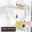 6 Pcs Plastic Chair Covers, Clear Thick Waterproof Dining Room Seat Protectors Anti-Scratches Seat Covers No Dust, Dirt, Spill, Pet Hair and Claws, Fit W/21 x D/18 Inch