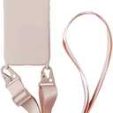 Compatible with iPhone 11 Pro,Crossbody Phone Case with Lanyard Cute Soft Silicone Case with Adjustable Shoulder Strap Shockproof Protector Compatible with Women Girls Pink
