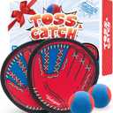 Toss and Catch Ball Game, Kids Toddler Baseball Glove & Catch Ball Toys, Kids Outdoor Games for Family, Toys for Beach Yard Outside, Birthday Easter Gift for Ages 3 4 5 6 7 8-12 Year Old Boys Girls (Red)