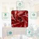 Merry Christmas French Door Curtains for Windows, Xmas Ball Ornaments Sparkle Front Door Window Curtains for Glass- Red Privacy Tie Up Blinds Thermal Insulated Shades 26 x 42 Inch