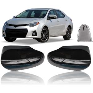 Replacement Mirror Cover Cap for Toyota Corolla 2014-2018,Toyota C-HR 2018-2021,Toyota Avalon 2013-2018,Toyota Venza 2013-2016, 2PCS Side Door View Mirror Covers Caps Clip-on Glossy Black US Model Replacement Mirror Cover Cap for Toyota Corolla 2014-2018,Toyota C-HR 2018-2021,Toyota Avalon 2013-2018,Toyota Venza 2013-2016, 2PCS Side Door View Mirror Covers Caps Clip-on Glossy Black US Model
