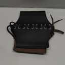 JASGOOD 2 Pack Womens Elastic Costume Waist Belt Lace-up Tied Waspie Corset Belts for Women Corset Belt (Black+coffee) XS