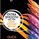 BIC Gelocity Quick Dry Assorted Colors Gel Pens, Medium Point (0.7mm), 12-Count Pack, Retractable Gel Pens With Comfortable Full Grip