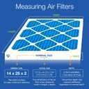 Nordic Pure 14x25x2 (Actual Size: 13 1/2 x 24 1/2 x 1 3/4) Pleated Air Filters MERV 7 Plus Carbon 3 Pack