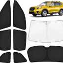 KUST Car Window Shades for Subaru Forester 2019-2024 Windshield Sun Shade Side Window Cover UV Block Privacy Protection Accessories for Camping Blackout Rear Back Full Set 8PCS