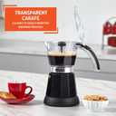 IMUSA 6 or 3 Cup Electric Espresso Maker Black Coffee Machine for Cuban Coffee, Moka and Espresso Drinks