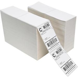 L LIKED 8000 Thermal Shipping Labels 4”x 6”in Fanfold, Permanent Adhesive, Perforated Line Labels Compatible with Direct Thermal Printings (2 Stacks, 4000 Labels/Stack)