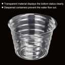 MECCANIXITY Plant Pot Saucer 4.3 Inch Plastic Round Flower Drip Tray for Indoor Outdoor, Clear Pack of 20