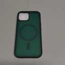 SUPFINE Magnetic for iPhone 15 Case (Compatible with MagSafe) (Military Grade Drop Protection) Slim Translucent Matte Shockproof with Anti-Fingerprint Phone Case, Forest Green