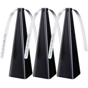 Glovv Black Food Fan to Keep Flies Away, Fly Fans for Tables Indoor Outdoor, Portable Bug Deterrent Spinners Table Top Swatter for Dinner Home, Camping, Picnic (3 Pack)