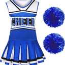 Koatobbor Girls Cheerleader Costume Cheerleading Outfit Dress for Halloween Party Birthday Gift XL